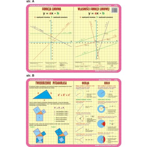 Podkładka edukacyjna Visual System Matematyka #3